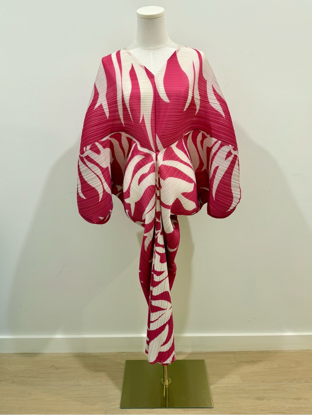 Fuchsia & White Kaftan Dress